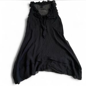 Marc by Marc Jacobs Silk Sheer Striped 1920's Style Ruffled Shift Slip Dress ✨